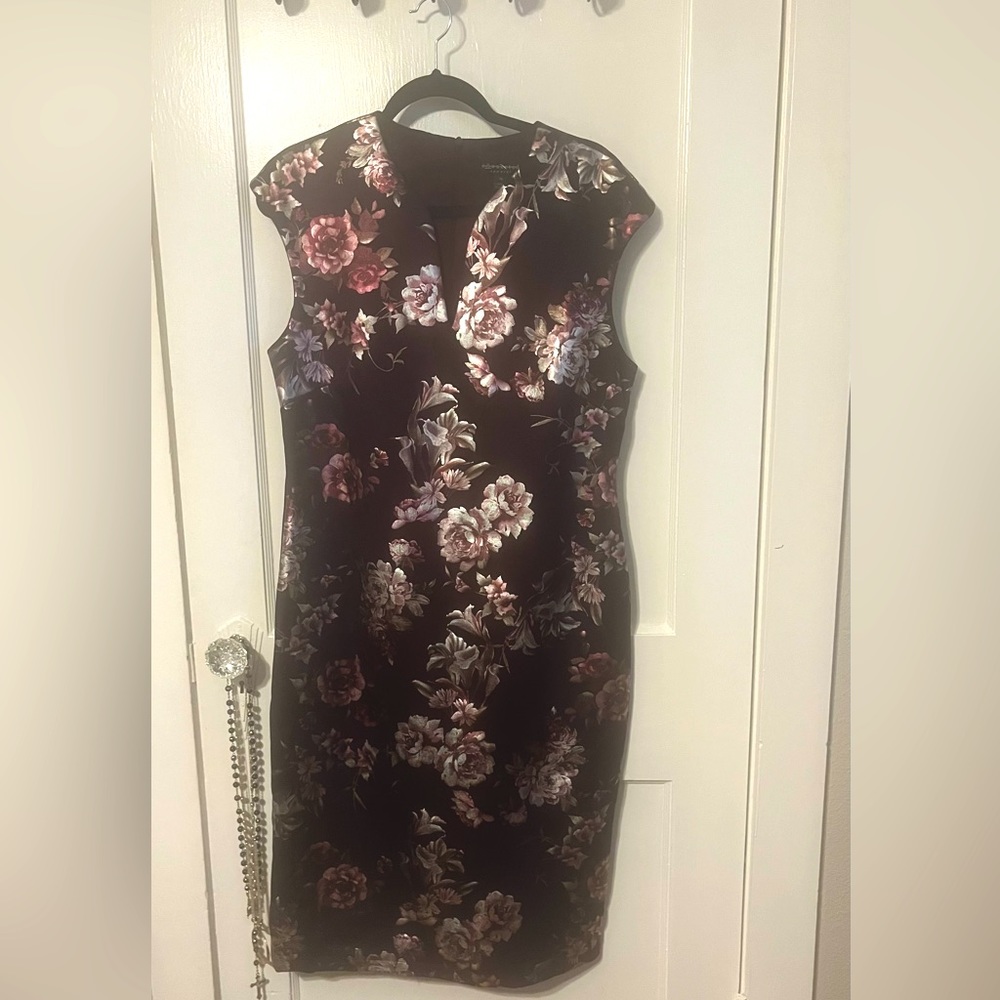 Beautiful burgundy flowered dress